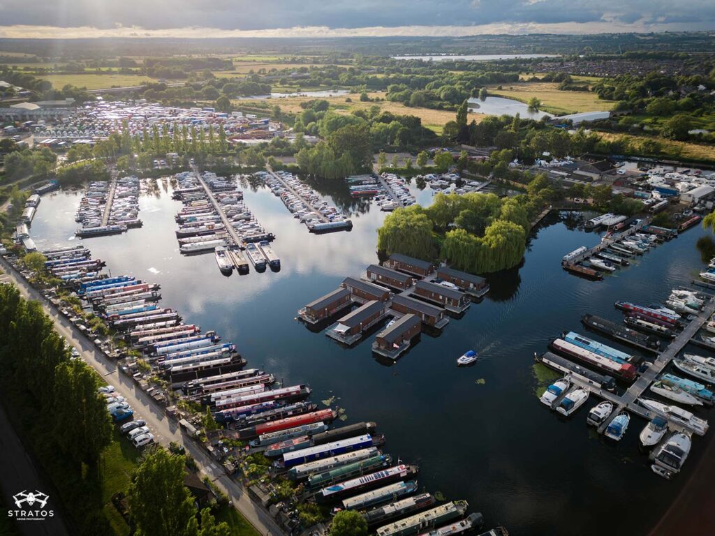 Aerial Sunset Photography of Sawley Marina